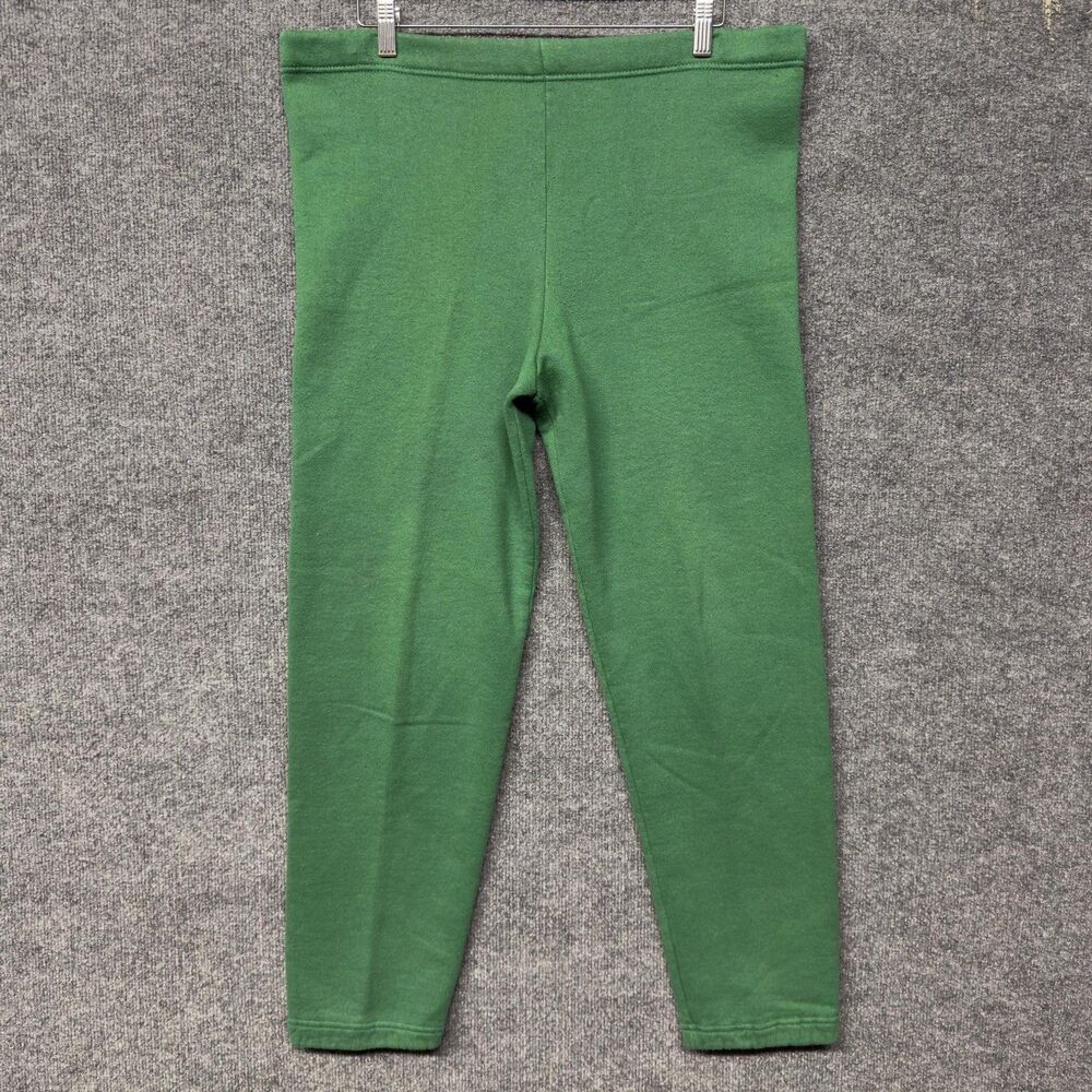 Vintage Russell Athletic Fleece Sweatpants Mens Medium Green 80s USA Made Gym